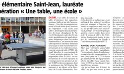 Le tennis de table à Saint Jean