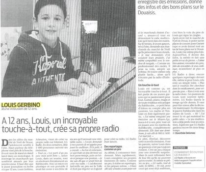 Louis a les honneurs de la presse !