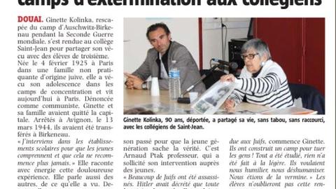 Article Voix du Nord 29 mai 2015