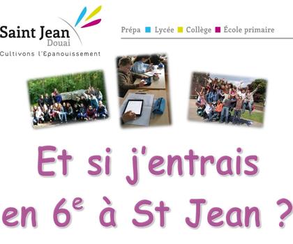 Et si j'entrais en 6ème à Saint Jean ?