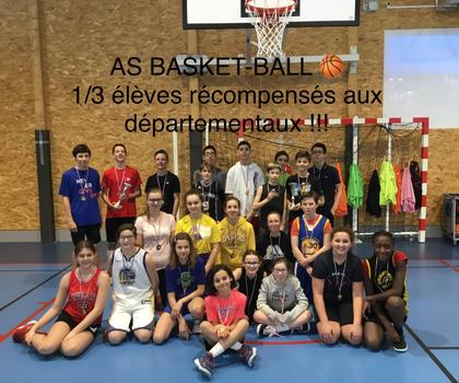 Remise des récompenses des départementaux en basket au collège