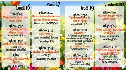 programme Printemps Culturel 2020-2