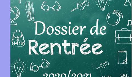 Couv dossier de rentree sept 2020