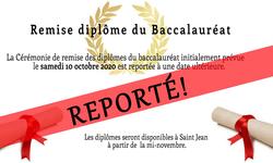 Report de la cérémonie de remise des diplômes du Bac