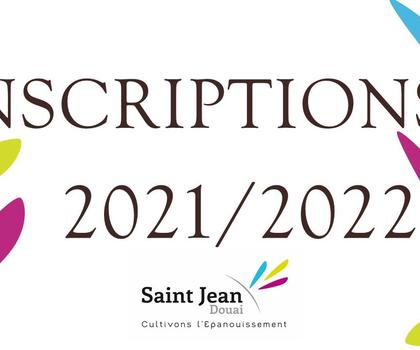 Inscriptions 2021/2022