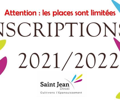 Inscriptions 2021/2022