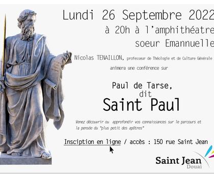 Conférence sur Saint Paul, dit Paul de Tarse