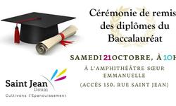 Cérémonie de remise des diplômes du Baccalauréat