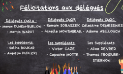 Félicitations aux délégués !