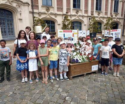 Visite de l'exposition des carrés potagers