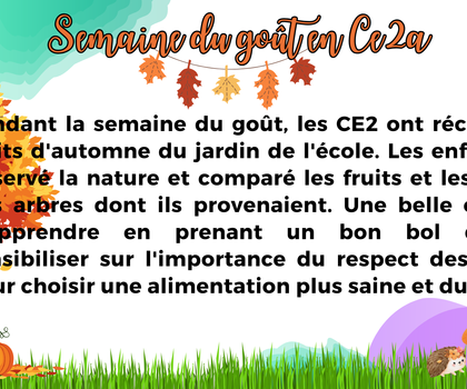 Semaine du goût en CE2A