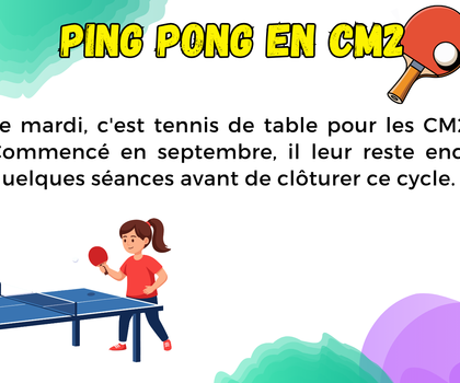 Le ping-pong en CM2