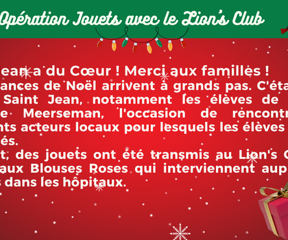 Opération Jouets avec le Lion's Club